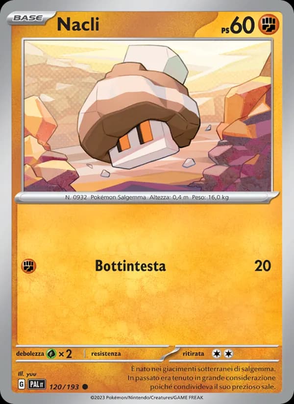 Nacli card in Italian
