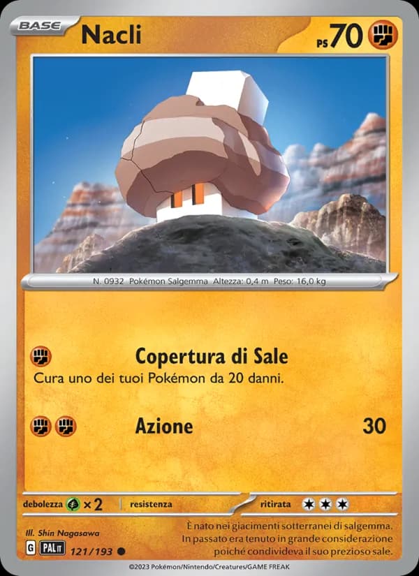 Nacli card in Italian