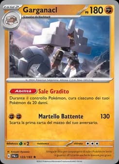 Garganacl card in Italian