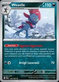 Weavile card in Italian