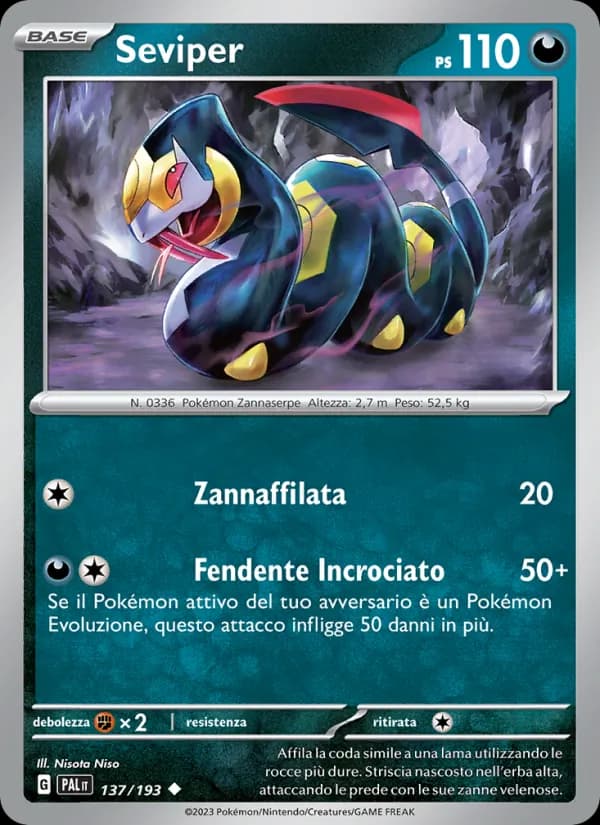 Seviper card in Italian