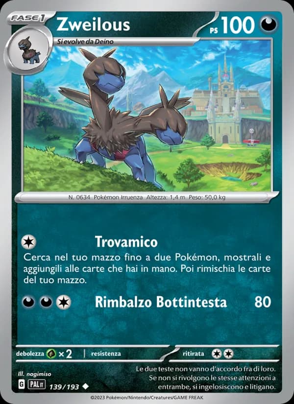 Zweilous card in Italian