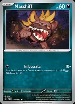 Maschiff card in Italian