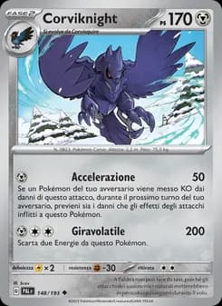 Corviknight card in Italian