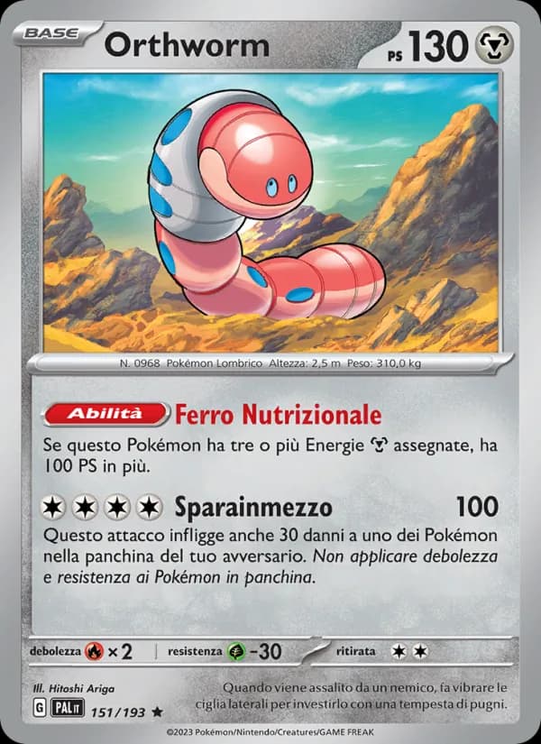 Orthworm card in Italian