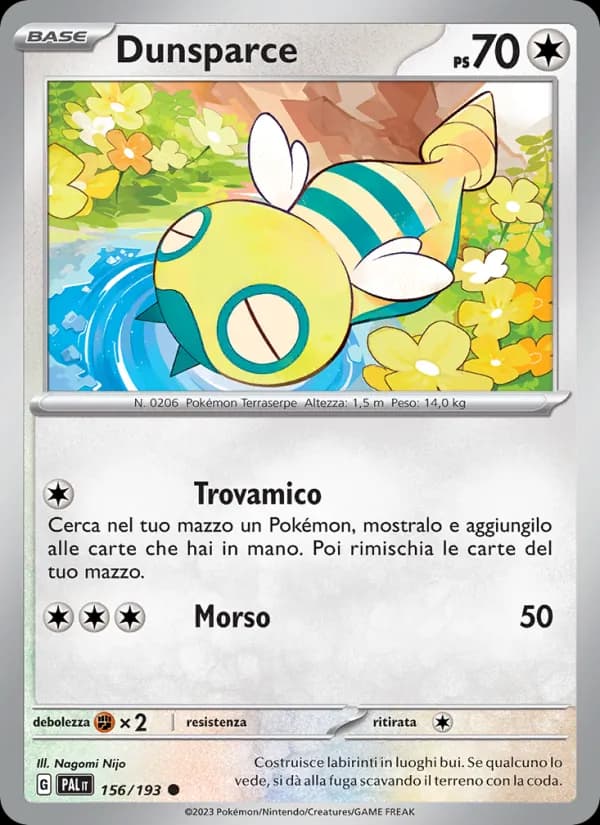 Dunsparce card in Italian