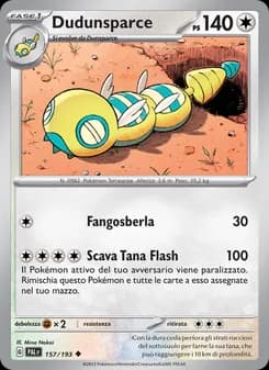 Dudunsparce card in Italian