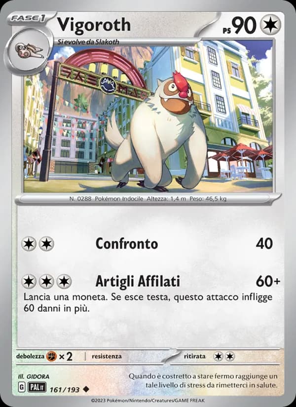 Vigoroth card in Italian