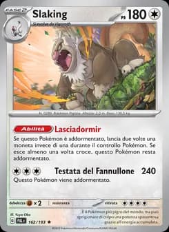 Slaking card in Italian