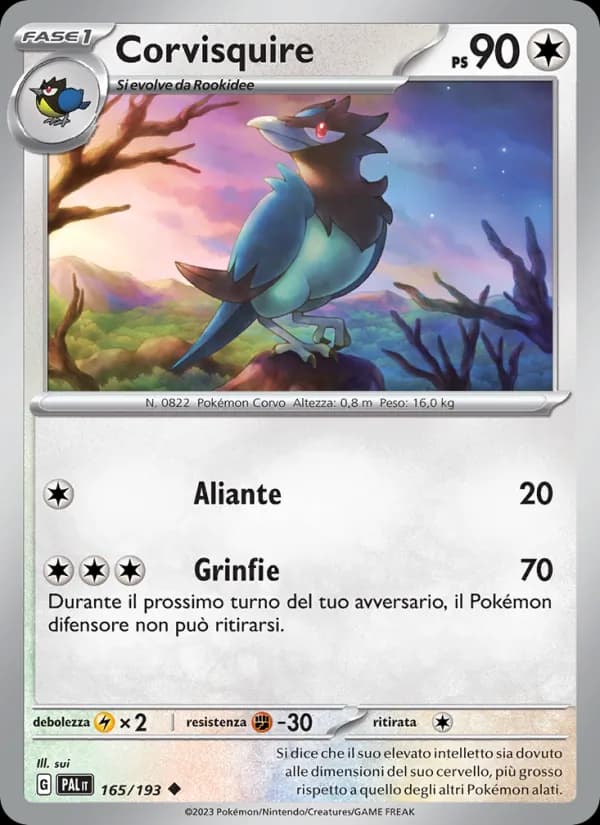 Corvisquire card in Italian