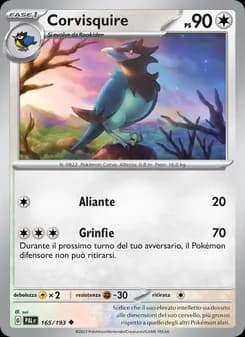 Corvisquire card in Italian