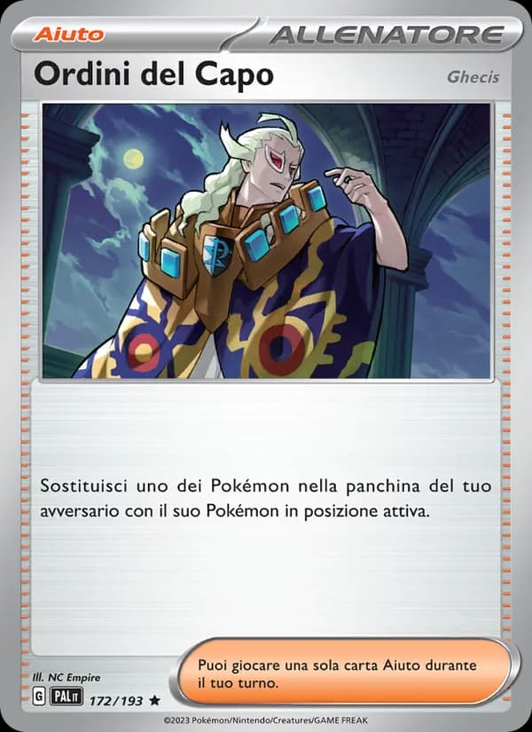 Ordini del Capo card in Italian