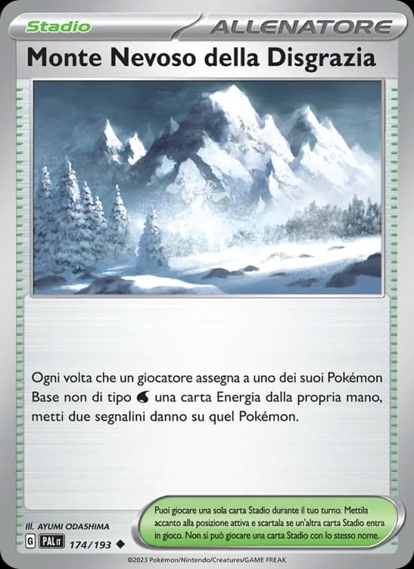Monte Nevoso della Disgrazia card in Italian