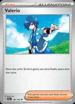 Valerio card in Italian