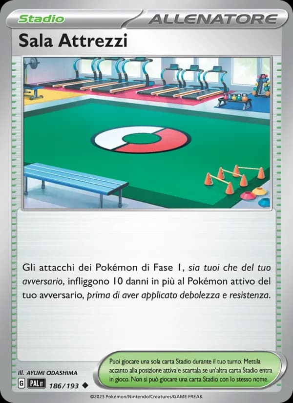Sala Attrezzi card in Italian