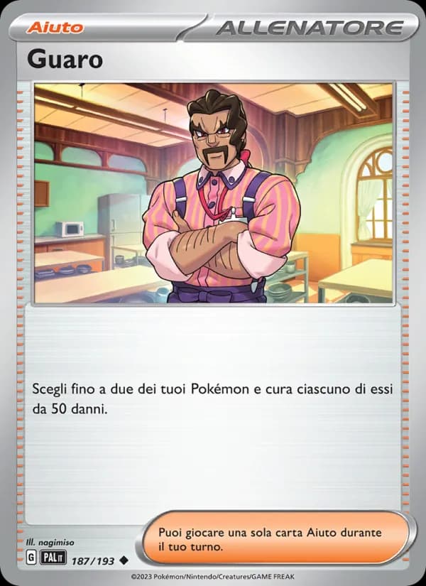 Guaro card in Italian