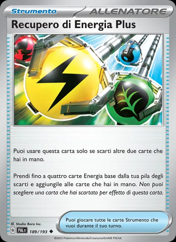 Recupero di Energia Plus card in Italian