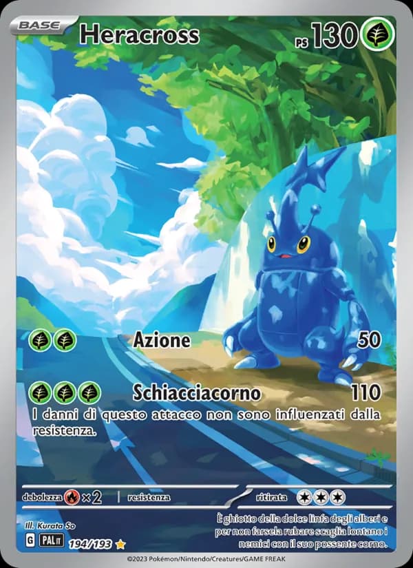 Heracross card in Italian