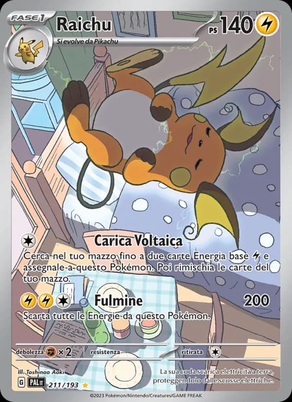 Raichu card in Italian