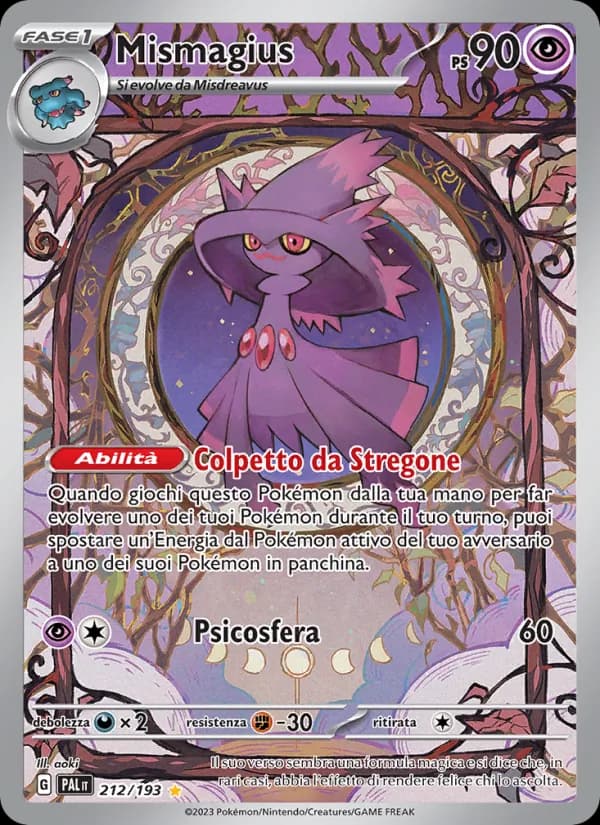 Mismagius card in Italian
