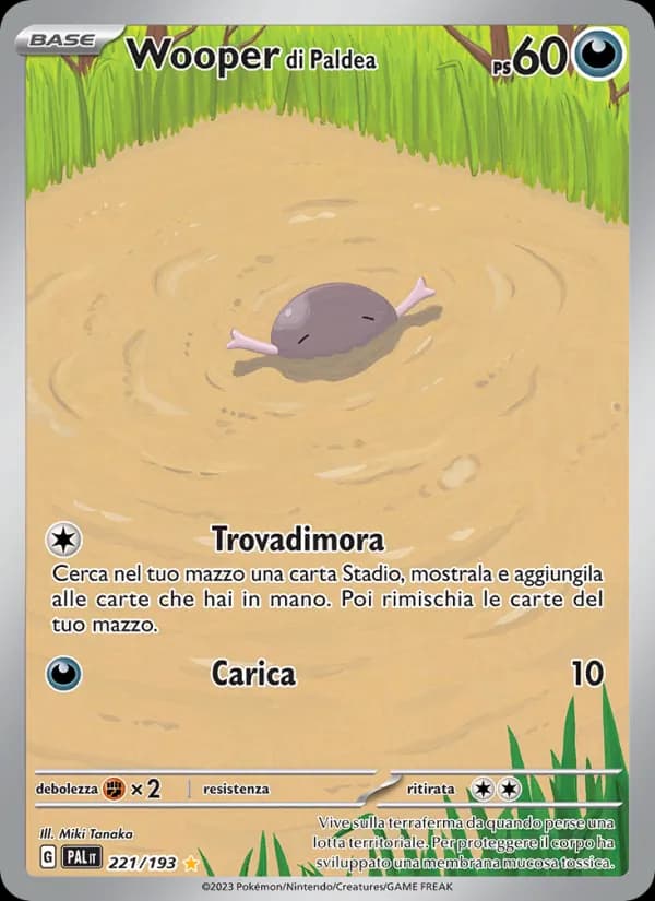 Wooper di Paldea card in Italian