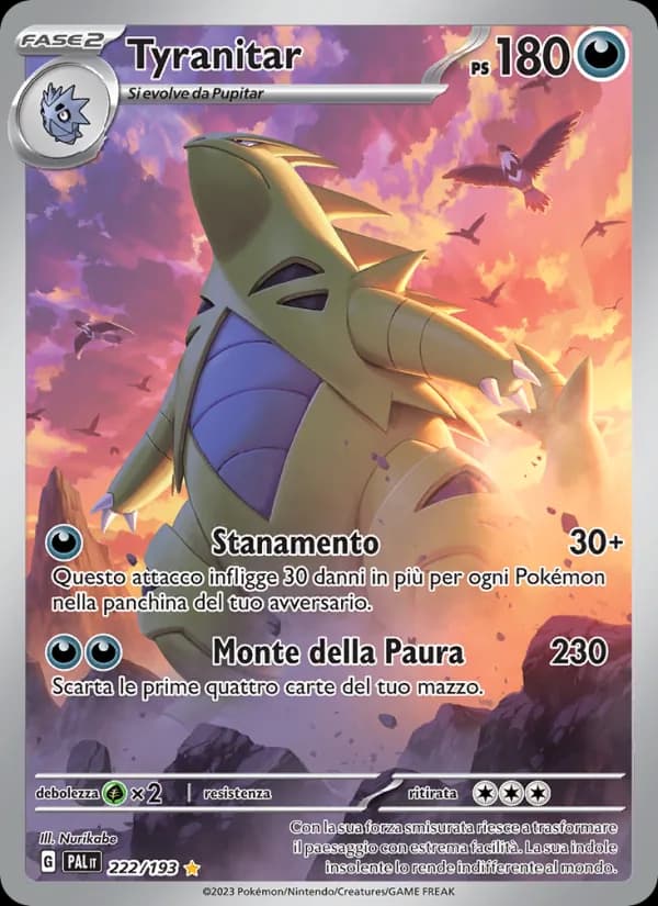 Tyranitar card in Italian