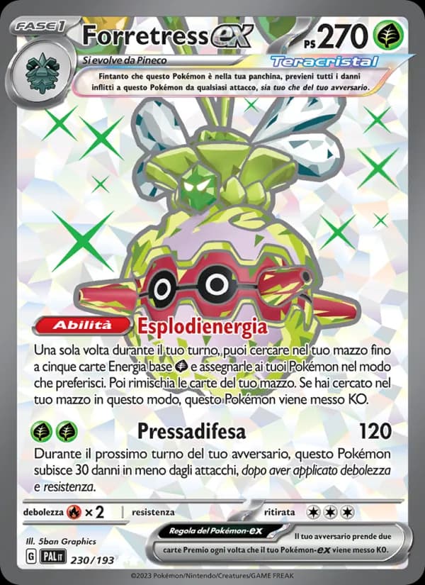 Forretress-ex card in Italian