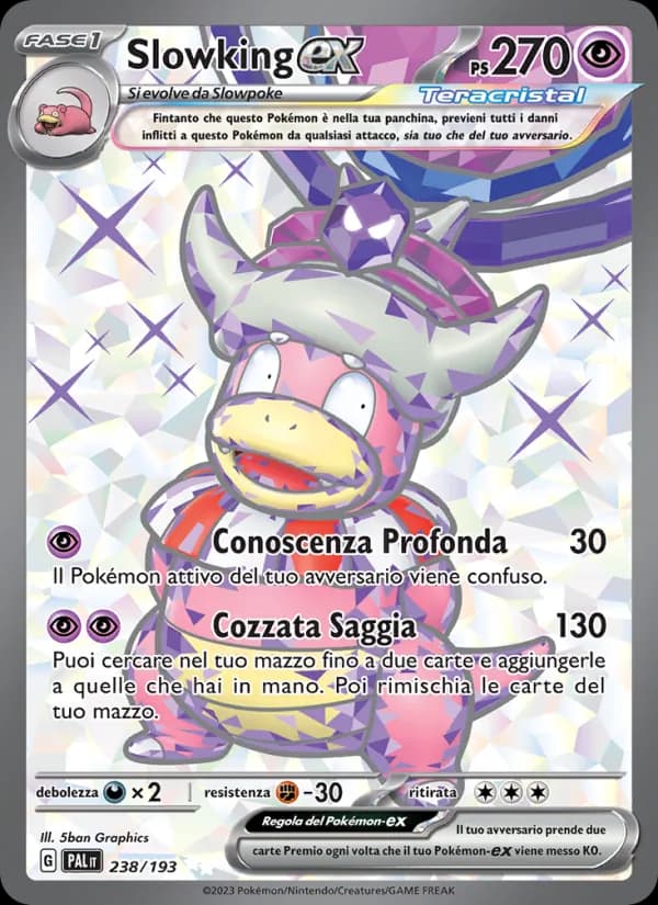 Slowking-ex card in Italian