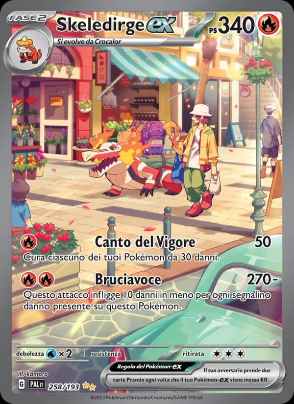 Skeledirge-ex card in Italian