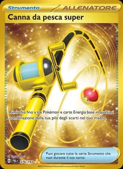 Canna da pesca super card in Italian