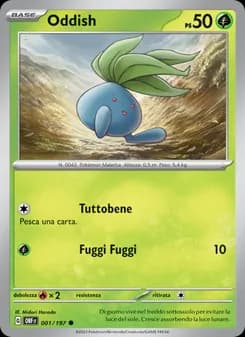 Oddish card in Italian