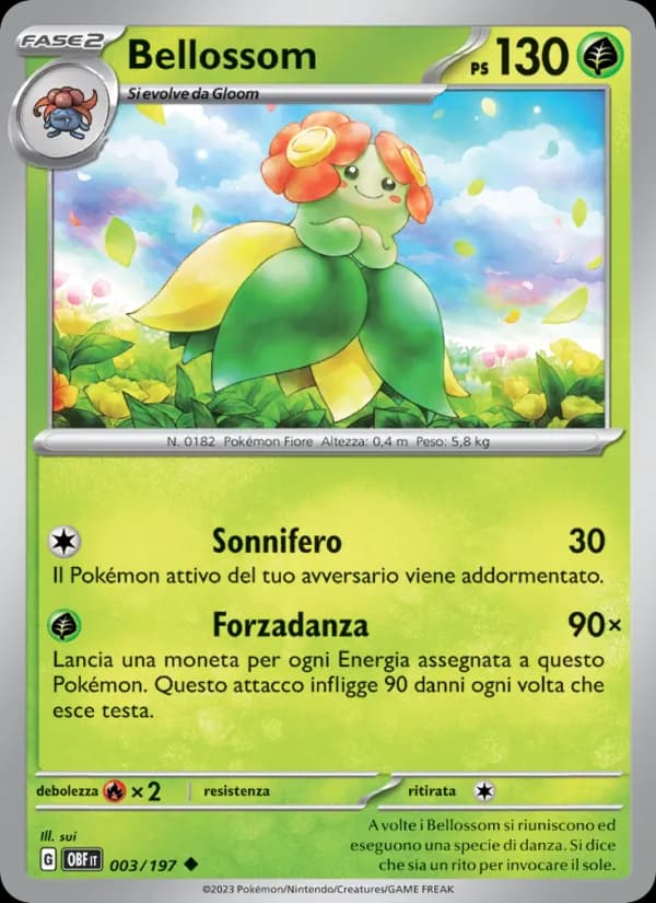 Bellossom card in Italian
