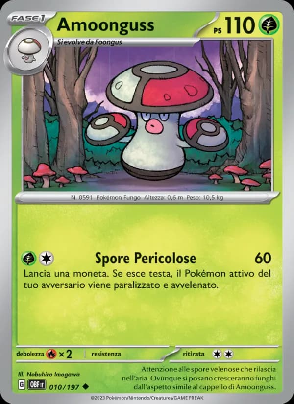 Amoonguss card in Italian