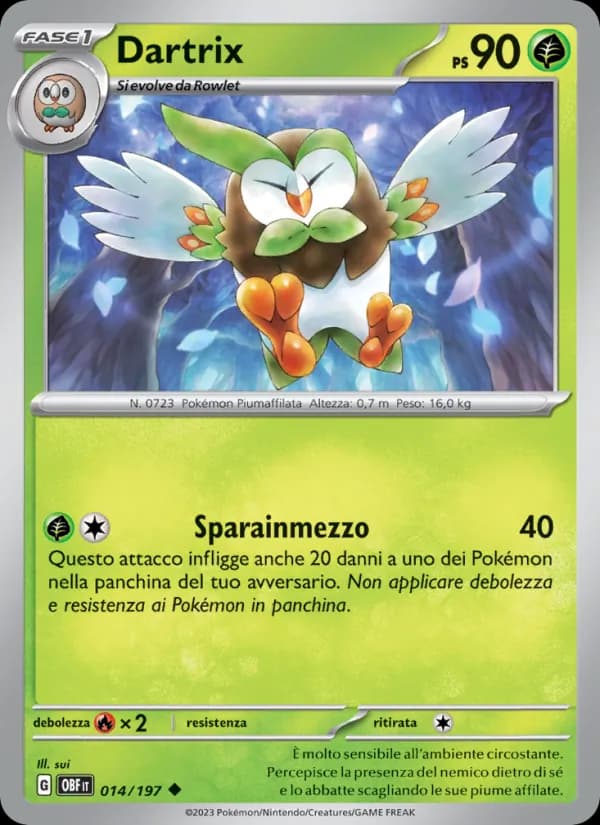 Dartrix card in Italian