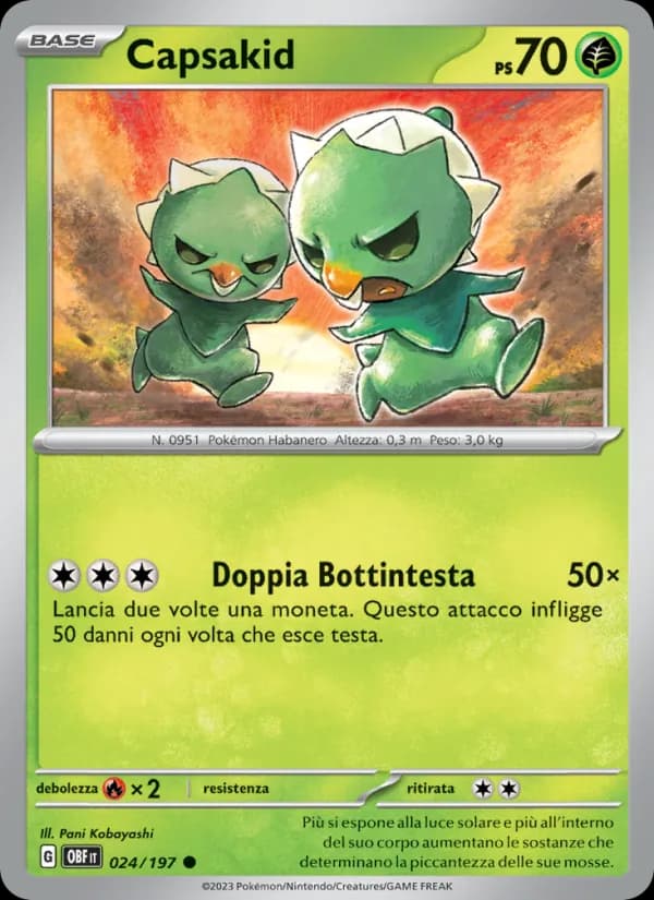 Capsakid card in Italian