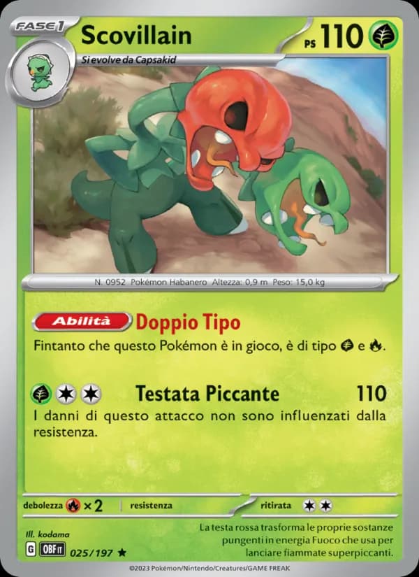 Scovillain card in Italian
