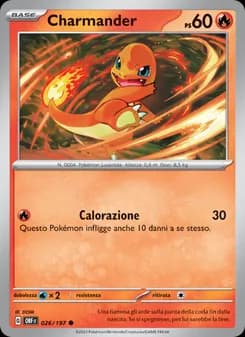Charmander card in Italian