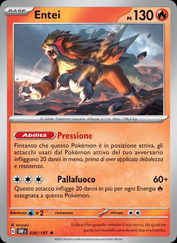 Entei card in Italian