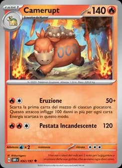 Camerupt card in Italian