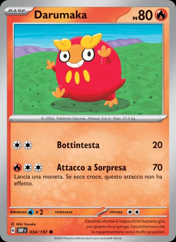 Darumaka card in Italian