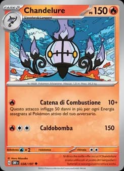 Chandelure card in Italian