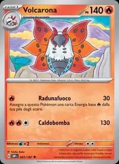 Volcarona card in Italian