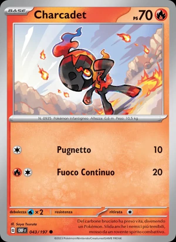 Charcadet card in Italian