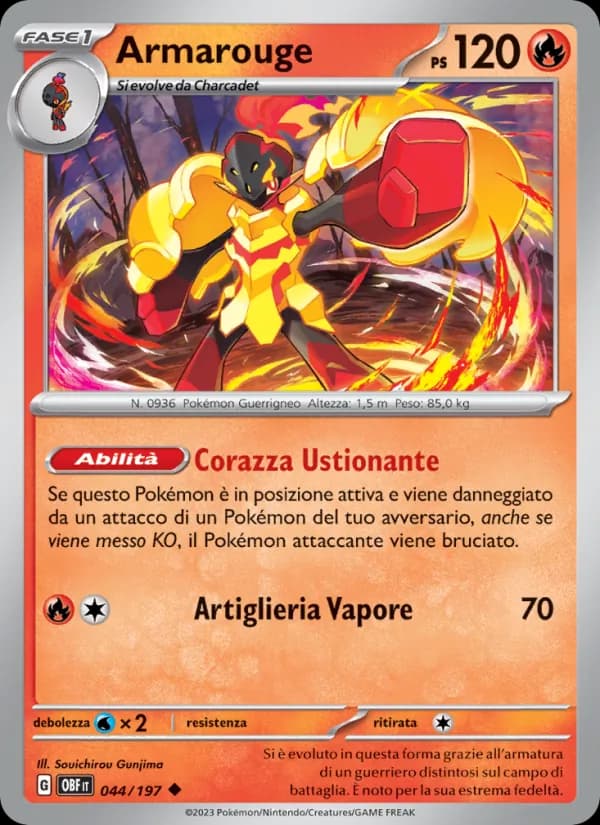 Armarouge card in Italian