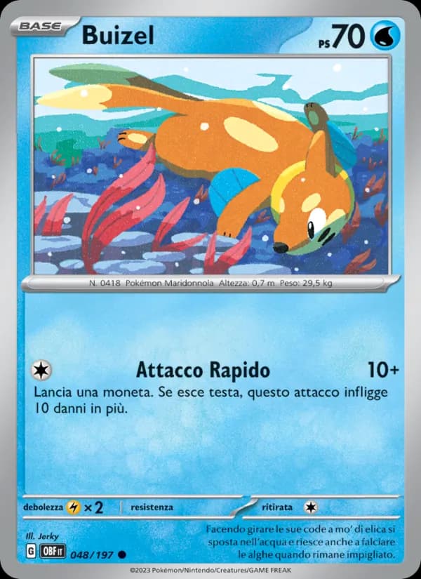 Buizel card in Italian