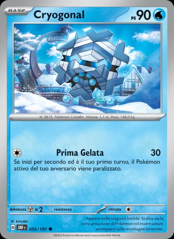 Cryogonal card in Italian