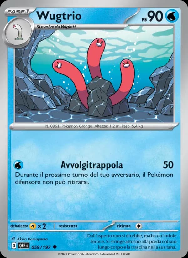 Wugtrio card in Italian