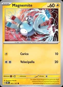Magnemite card in Italian