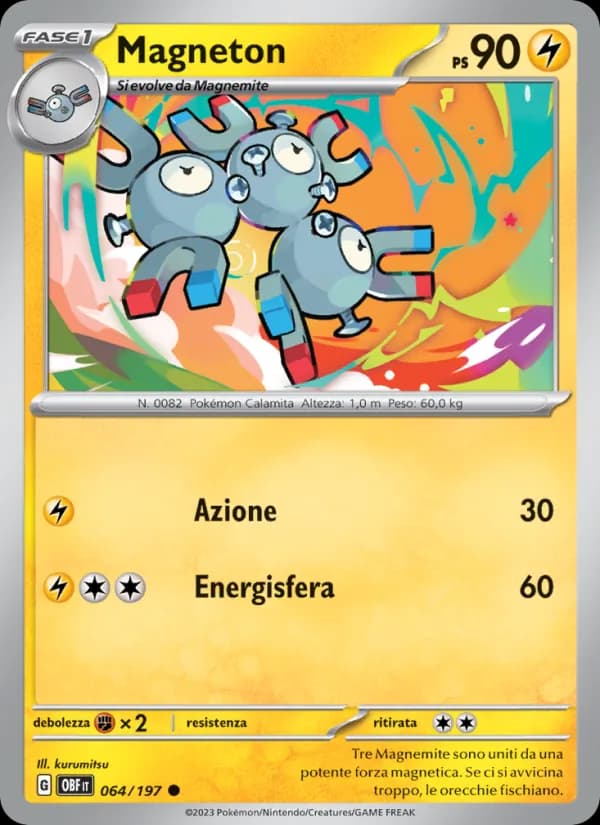 Magneton card in Italian