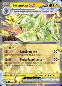Tyranitar-ex card in Italian